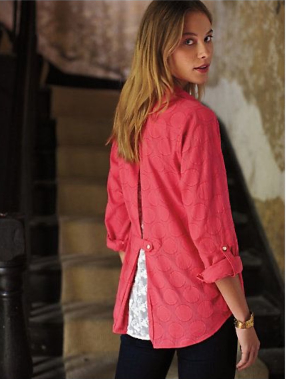 Anthropologie Isabella Sinclair Button Detail Top